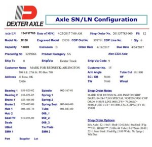 D150 15K STRT OIL BEAM WITH FLANGE HF=79, SC=50, UNDERSLUNG "3" SEATS"**PER TAG# 124137785